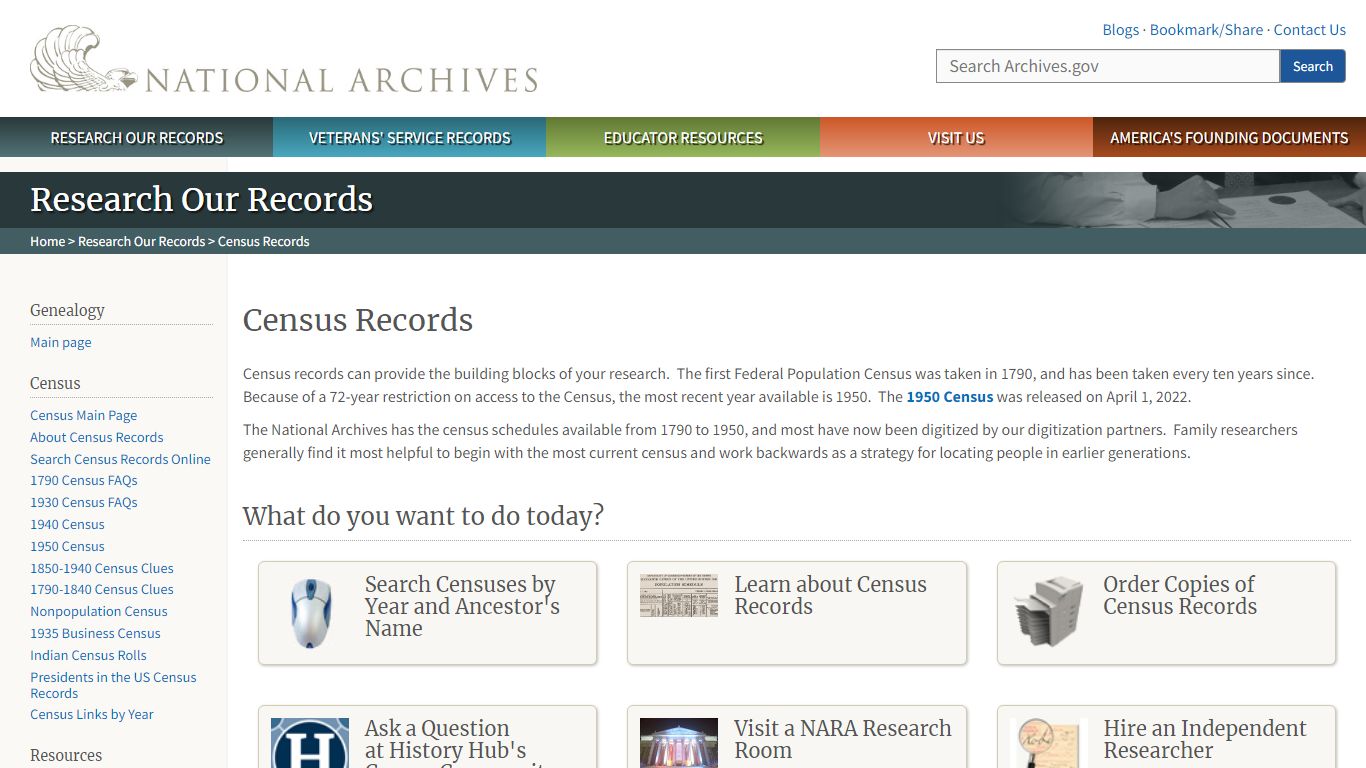Census Records | National Archives