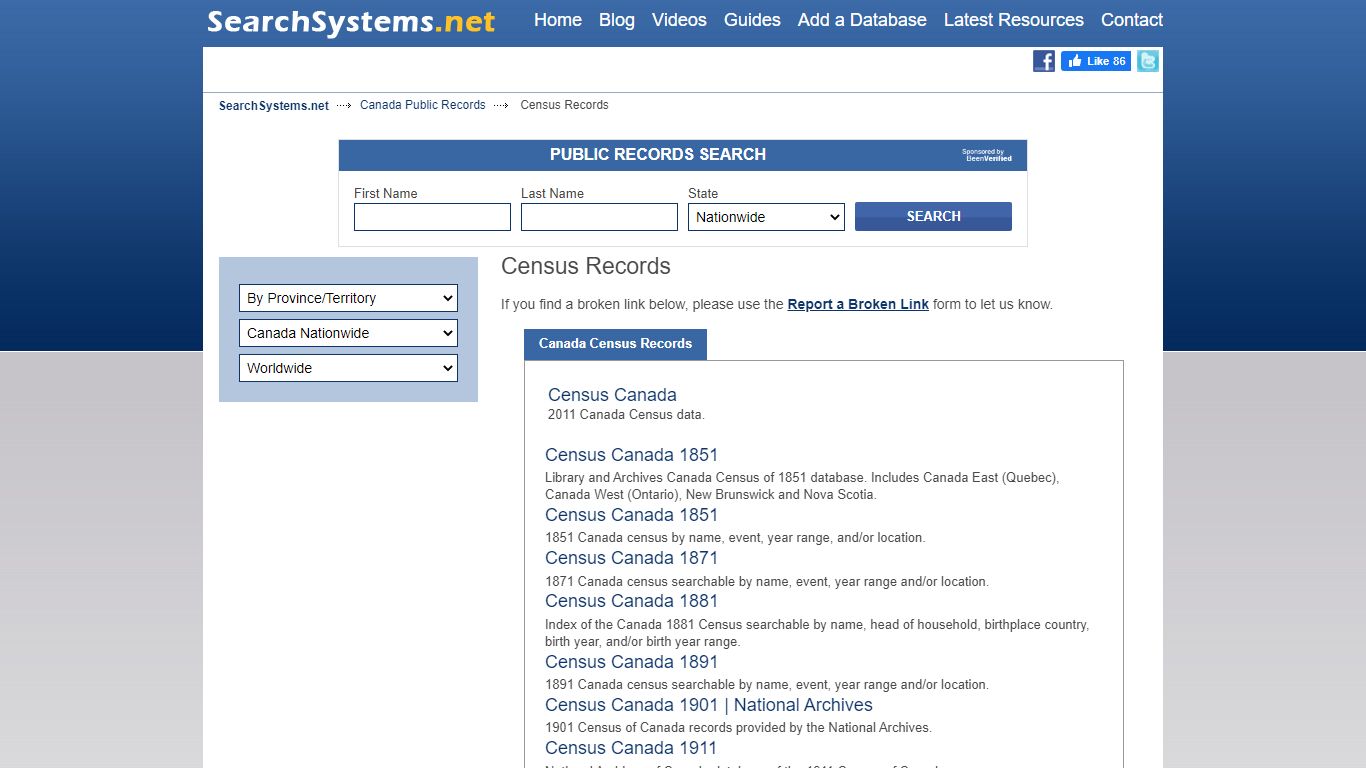 Canada Census Records - Free Public Records
